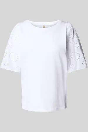 soyaconcept T-shirt z haftem angielskim model ‘LORAINE’