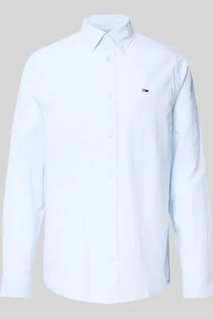 Tommy Hilfiger Koszula casualowa o kroju regular fit z mieszanki bawełny i lnu z kołnierzykiem typu button down