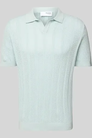 SELECTED Koszulka polo z imitacji dzianiny model ‘WELLS’