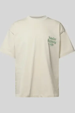 Another Cotton Lab T-shirt o kroju oversized z nadrukowanym napisem model ‘Sunday Running Club’