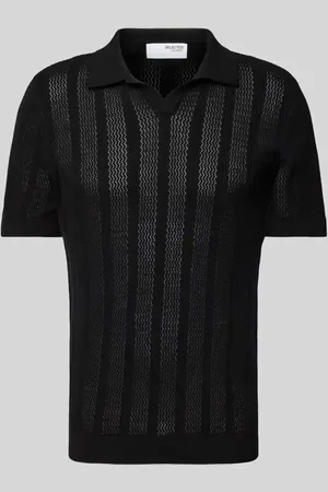 SELECTED Koszulka polo z imitacji dzianiny model ‘WELLS’
