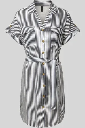 VERO MODA Sukienka mini taliowana z czystej wiskozy model ‘BUMPY’