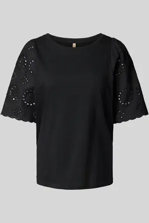 soyaconcept T-shirt z haftem angielskim model ‘LORAINE’