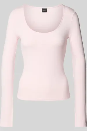 Gina Tricot Bluzka z długim rękawem i okrągłym dekoltem model ‘Soft touch’