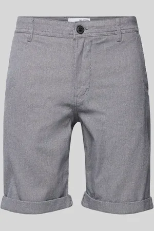 SELECTED Szorty o kroju slim fit z fakturowanym wzorem model ‘LUTON’