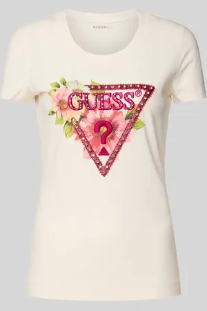 Guess T-shirt z detalem z logo