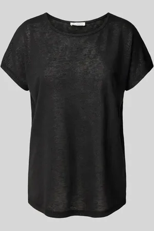 Christian Berg T-shirt z prążkowanym okrągłym dekoltem