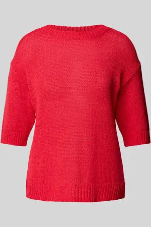QS by s.Oliver Sweter z dzianiny o kroju relaxed fit z mieszanki bawełny