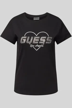 Guess T-shirt z obszyciem kamieniami stras model ‘NARCISO’