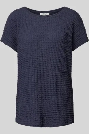 Christian Berg T-shirt z prążkowanym okrągłym dekoltem