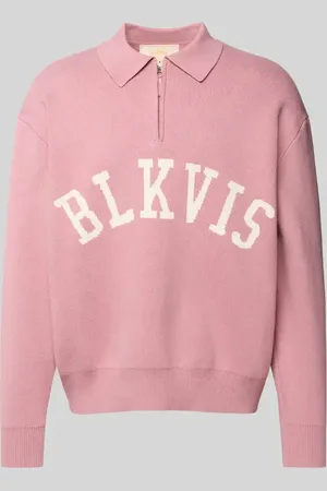 BLKVIS Sweter z dzianiny z kołnierzykiem polo