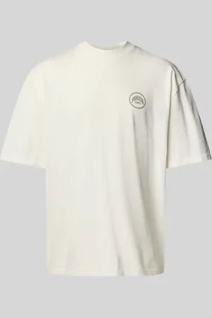 Pegador T-shirt o kroju oversized z nadrukiem z logo model ‘BUCKLIN’