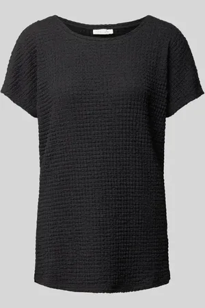 Christian Berg T-shirt z prążkowanym okrągłym dekoltem