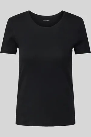 Christian Berg T-shirt z prążkowanym okrągłym dekoltem