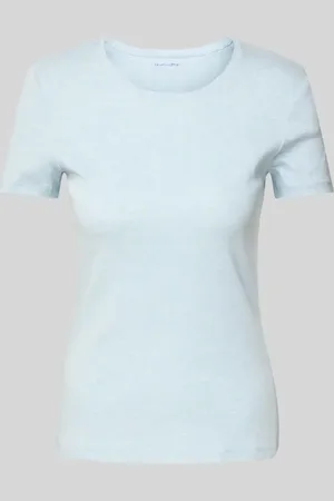 Christian Berg T-shirt z prążkowanym okrągłym dekoltem