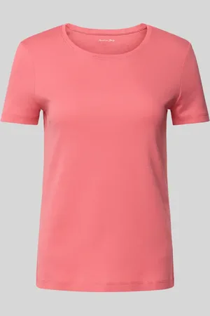 Christian Berg T-shirt z prążkowanym okrągłym dekoltem