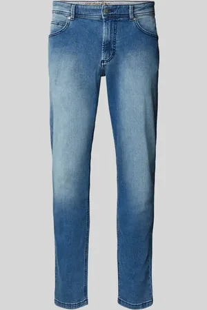 Christian Berg Jeansy o kroju straight fit z detalem z logo