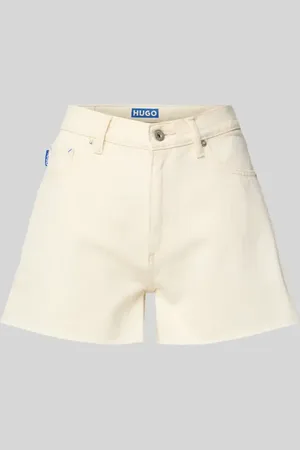 Hugo Blue Szorty jeansowe z detalem z logo model ‘Gimusa’