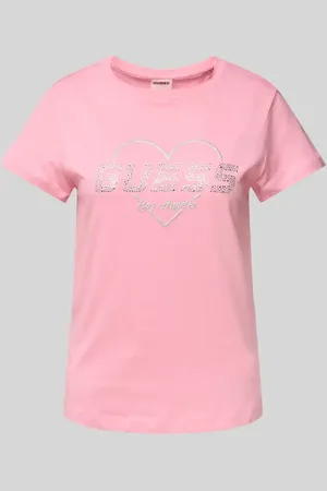 Guess T-shirt z obszyciem kamieniami stras model ‘NARCISO’