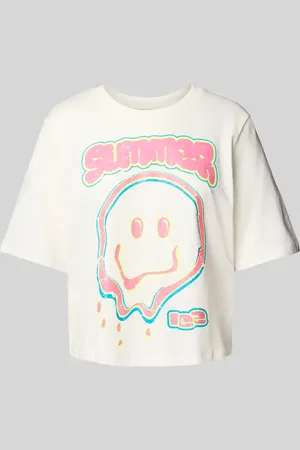 ONLY T-shirt o pudełkowym kroju z czystej bawełny model ‘CARTY LIFE’