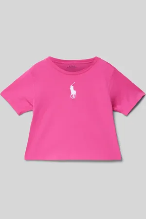 Ralph Lauren T-shirt z prążkowanym okrągłym dekoltem