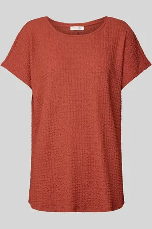 Christian Berg T-shirt z prążkowanym okrągłym dekoltem