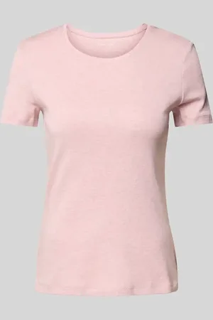 Christian Berg T-shirt z prążkowanym okrągłym dekoltem