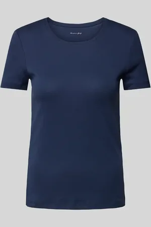 Christian Berg T-shirt z prążkowanym okrągłym dekoltem