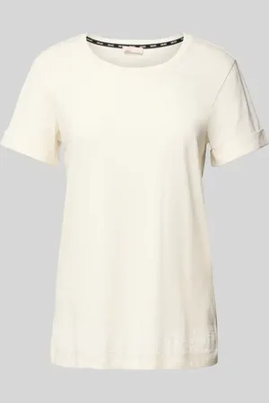 Liu Jo T-shirt z prążkowanym okrągłym dekoltem