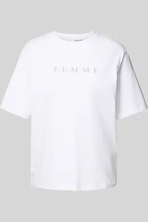SELECTED T-shirt o kroju oversized z nadrukiem z logo model ‘VILJA’
