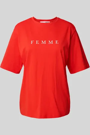 SELECTED T-shirt o kroju oversized z nadrukiem z logo model ‘VILJA’