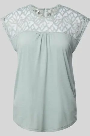 ONLY Top o kroju regular fit z detalem z koronki model ‘SINDY’
