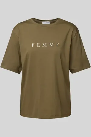 SELECTED T-shirt o kroju oversized z nadrukiem z logo model ‘VILJA’