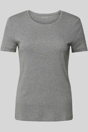 Christian Berg T-shirt z prążkowanym okrągłym dekoltem