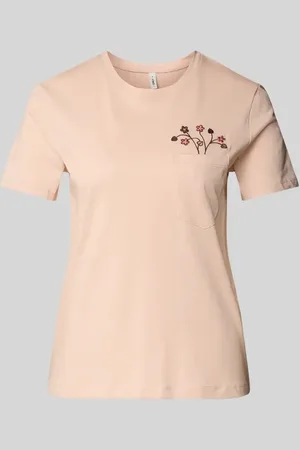 ONLY T-shirt o kroju regular fit z czystej bawełny model ‘POLLY’