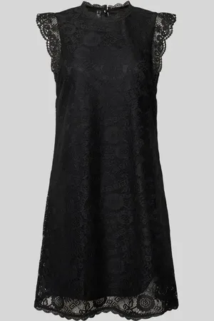 Pieces® Sukienka z koronki o kroju regular fit z falistym brzegiem model ‘OLLINE’