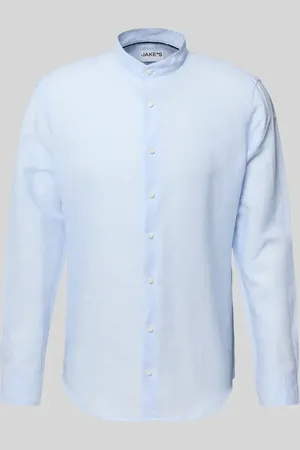 Jake*s Koszula biznesowa o kroju slim fit z listwą guzikową