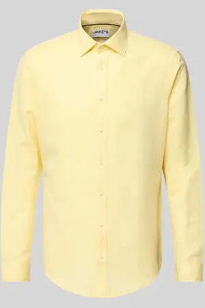 Jake*s Koszula biznesowa o kroju slim fit z listwą guzikową