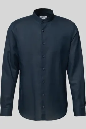 Jake*s Koszula biznesowa o kroju slim fit z listwą guzikową