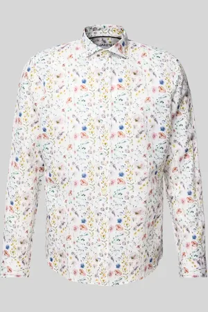 Jake*s Koszula biznesowa o kroju slim fit z listwą guzikową
