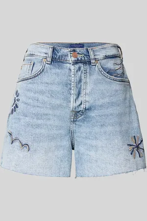 Scotch&Soda Szorty jeansowe o kroju regular fit z wyhaftowanym motywem