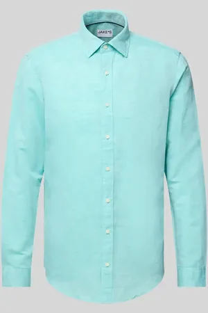 Jake*s Koszula biznesowa o kroju slim fit z listwą guzikową
