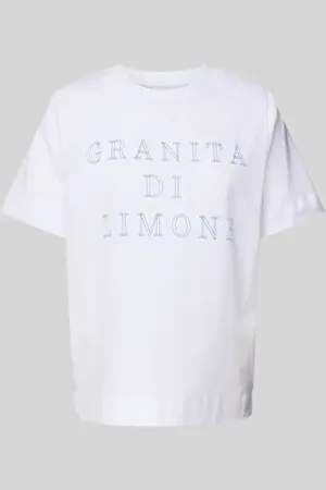 Rich & Royal T-shirt z prążkowanym okrągłym dekoltem