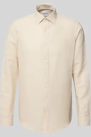 Jake*s Koszula biznesowa o kroju slim fit z listwą guzikową