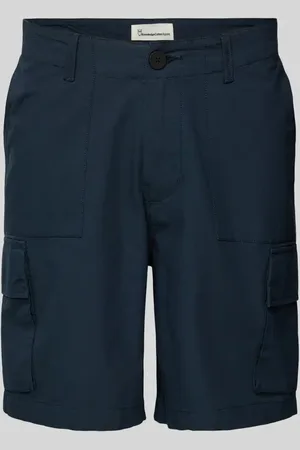 Knowledge Cotton Apparal Bermudy z wpuszczanymi kieszeniami w stylu francuskim