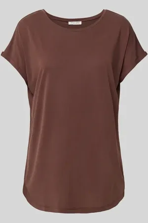 Christian Berg T-shirt z prążkowanym okrągłym dekoltem