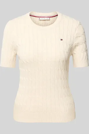 Tommy Hilfiger Sweter z dzianiny o kroju regular fit z czystej bawełny