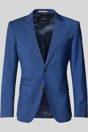 HUGO BOSS Marynarka o kroju slim fit z dwoma nachodzącymi na siebie guzikami model ‘Huge’