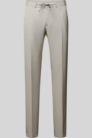 Zuitable Spodnie do garnituru o kroju slim fit w kant model ‘SPARTAFLEX’