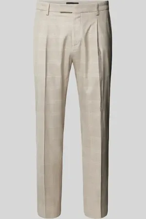 Cinque Spodnie do garnituru o kroju slim fit z zakładkami w pasie model ‘Salto’